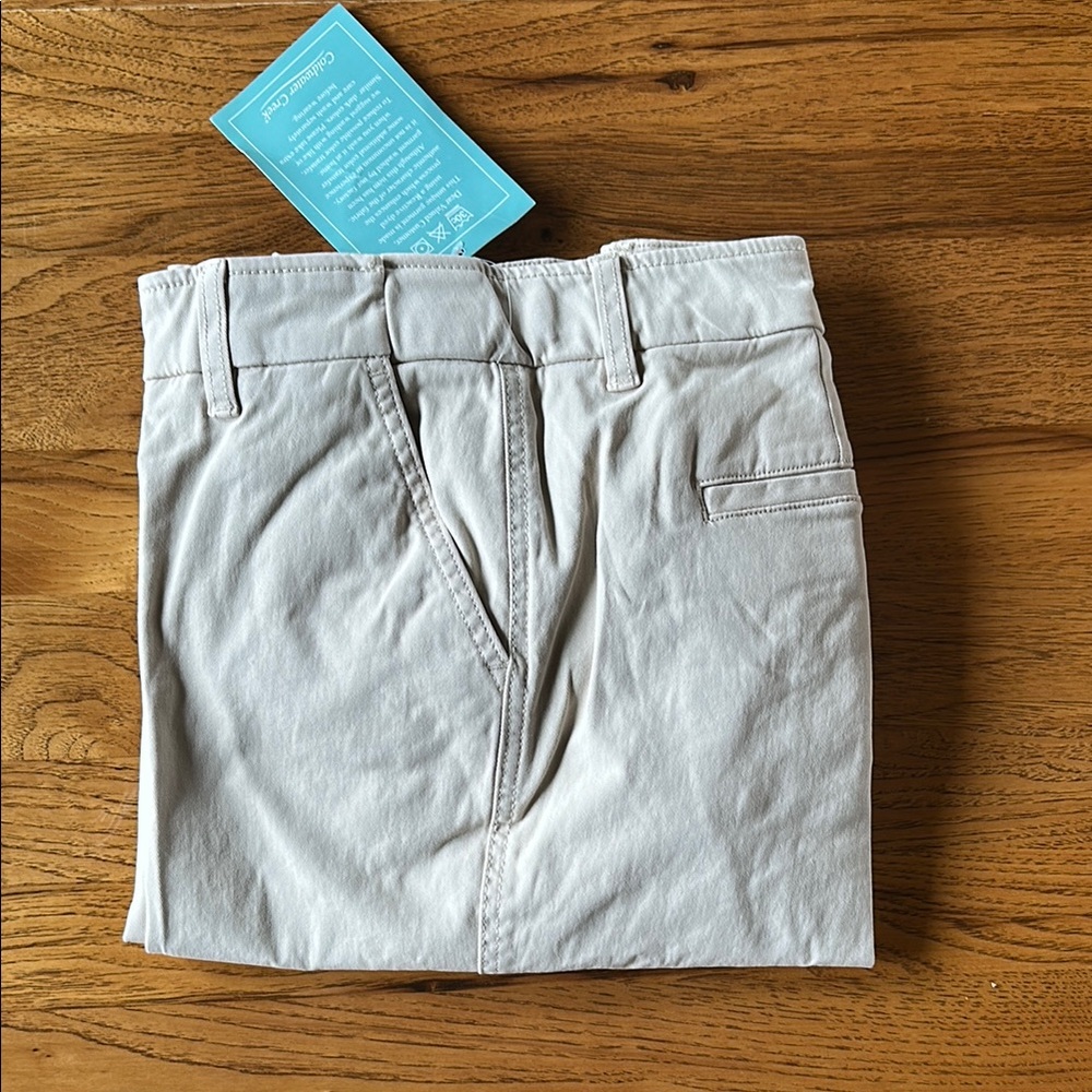 Coldwater Creek Chino Capris Polished Cotton Blend NWT - Picture 6 of 9